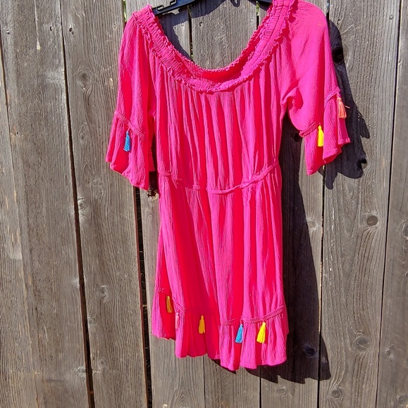 Off the shoulder pink Bono Style top - Picture 2 of 3